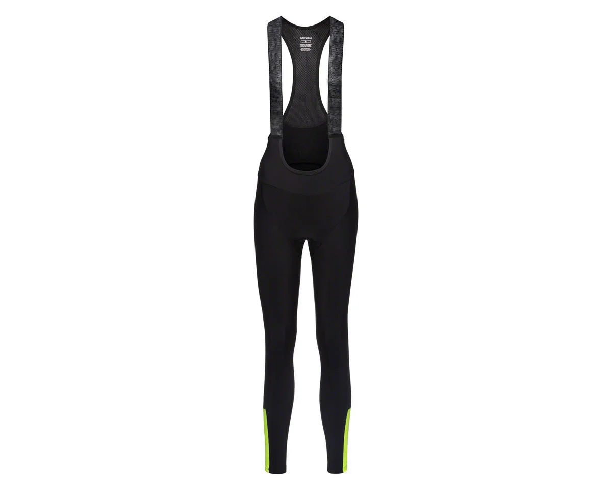 Gore Wear Swiftride Thermo Bib Tights + (Black/Neon Yellow) (Women's) (S)